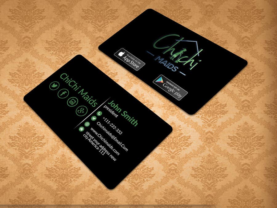 social media icons on business cards 3