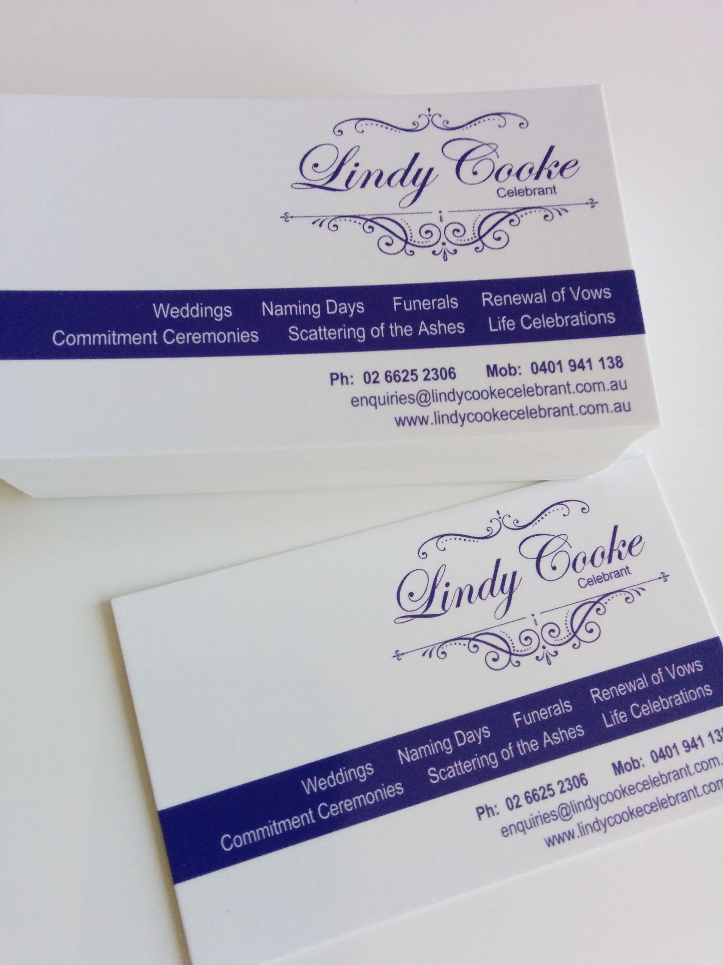 wedding officiant business cards 2