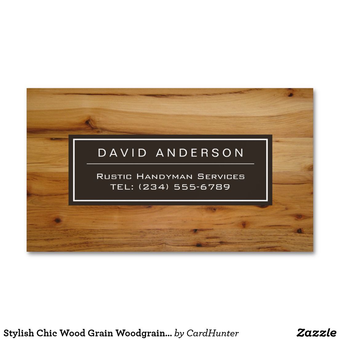wood grain business cards 3