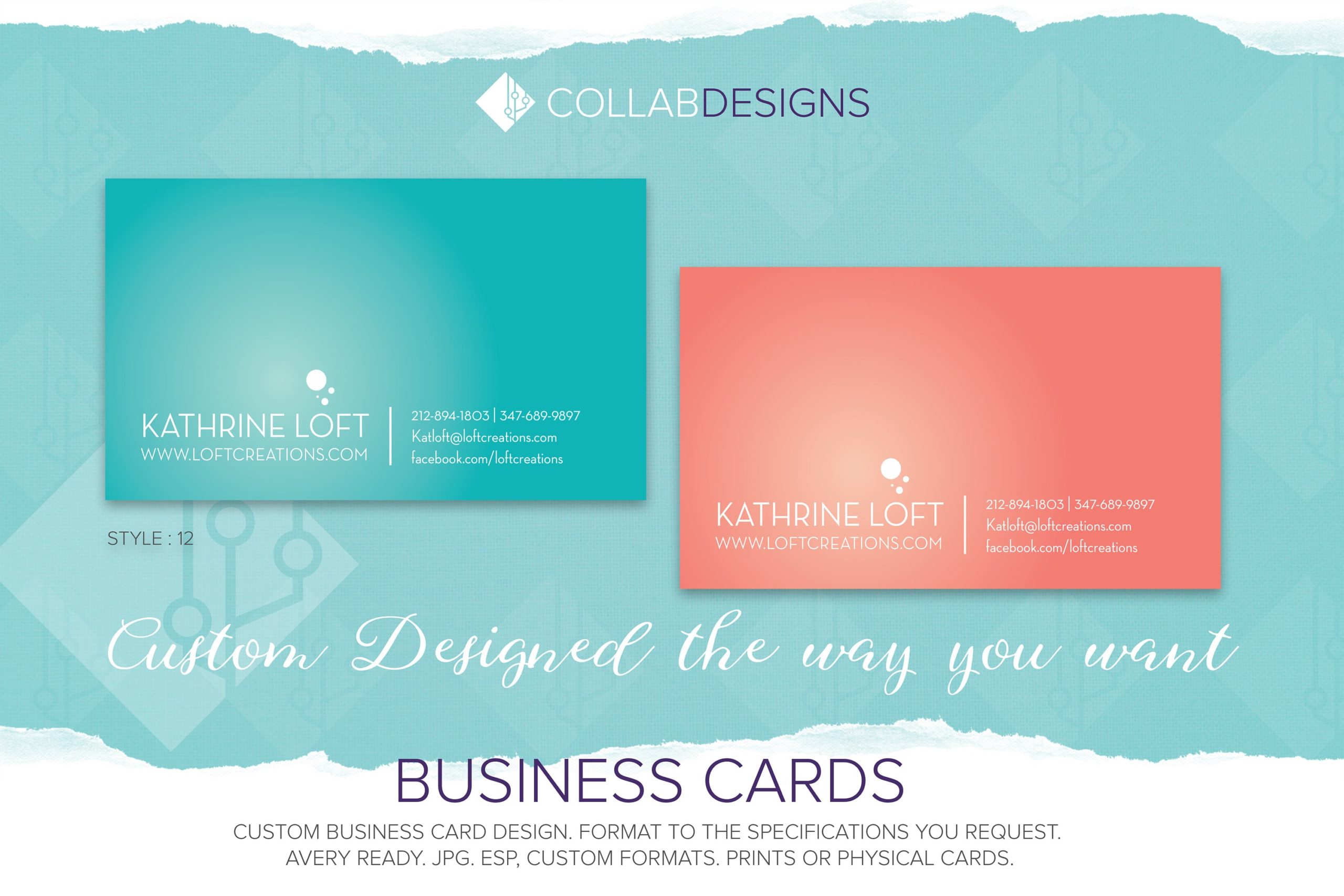 3x4 business cards 3