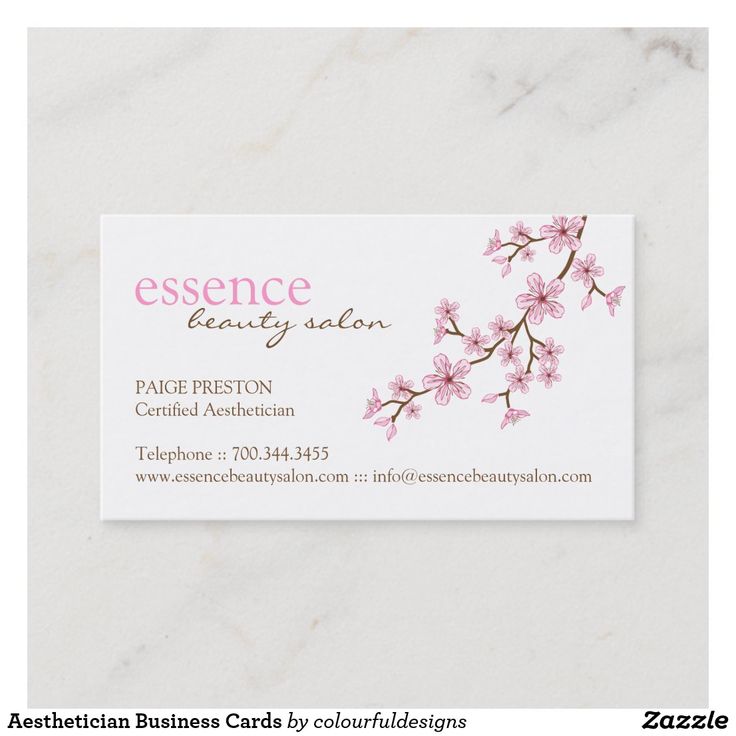 aesthetician business cards 3