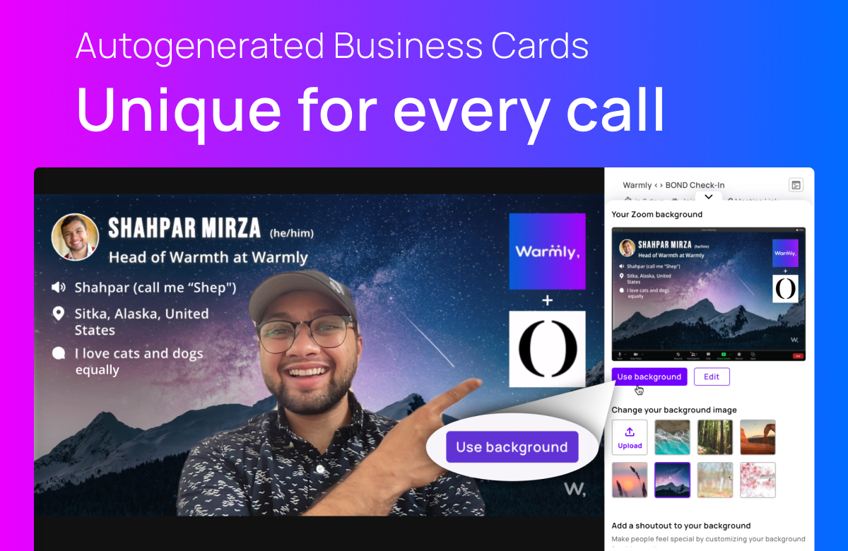 ai business cards by warmly 1