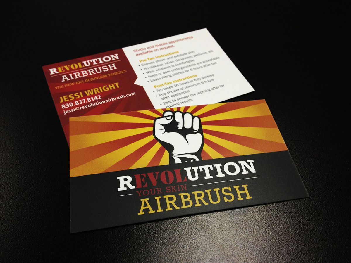 airbrush tanning business cards 1