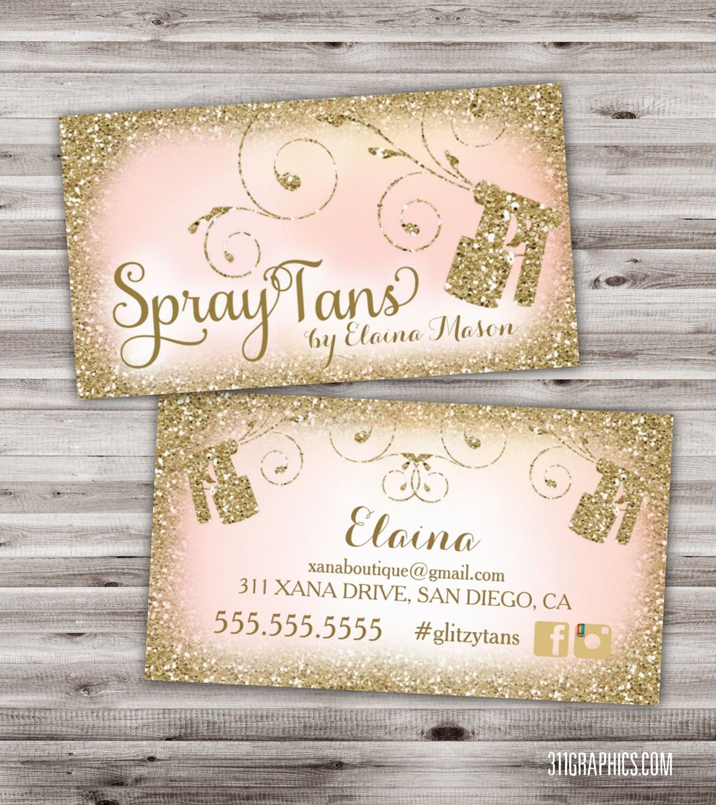 airbrush tanning business cards 4