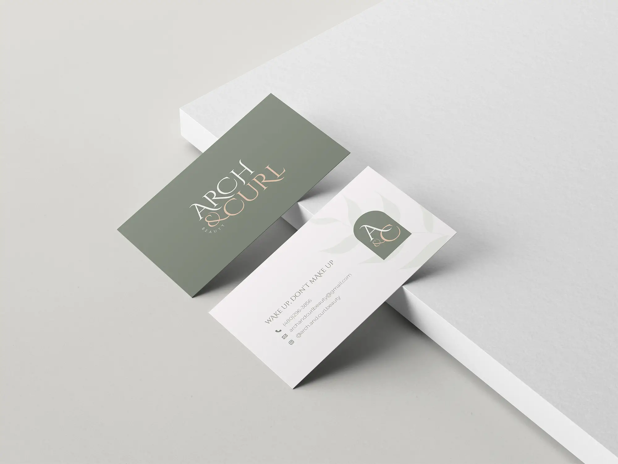 arch shaped business cards 2