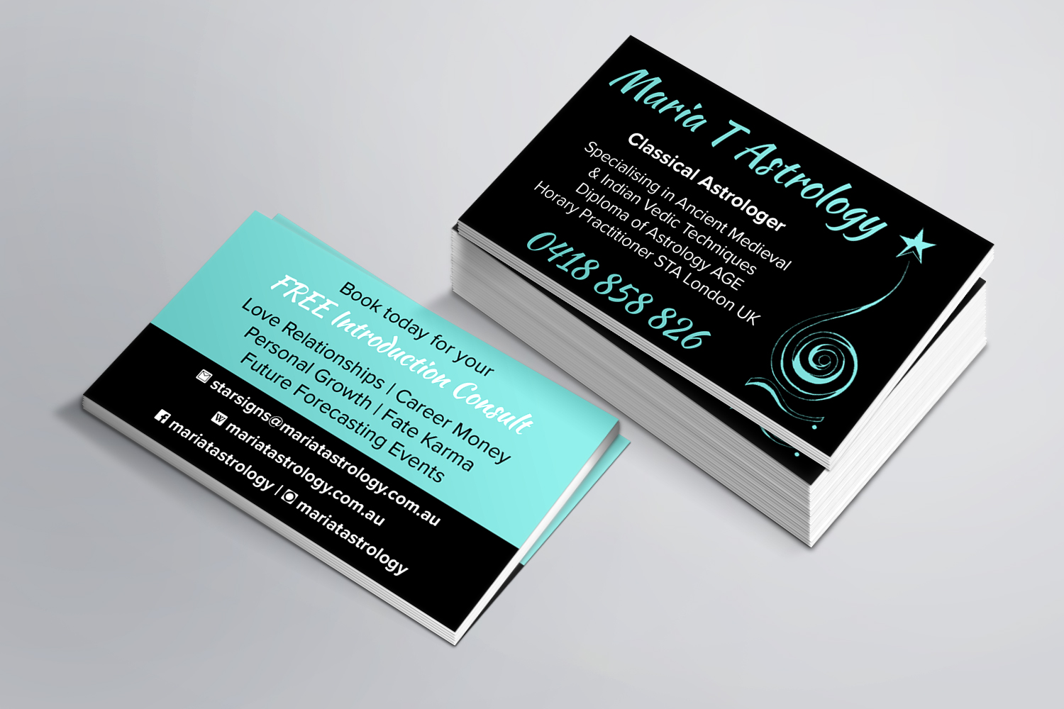astrology business cards 2