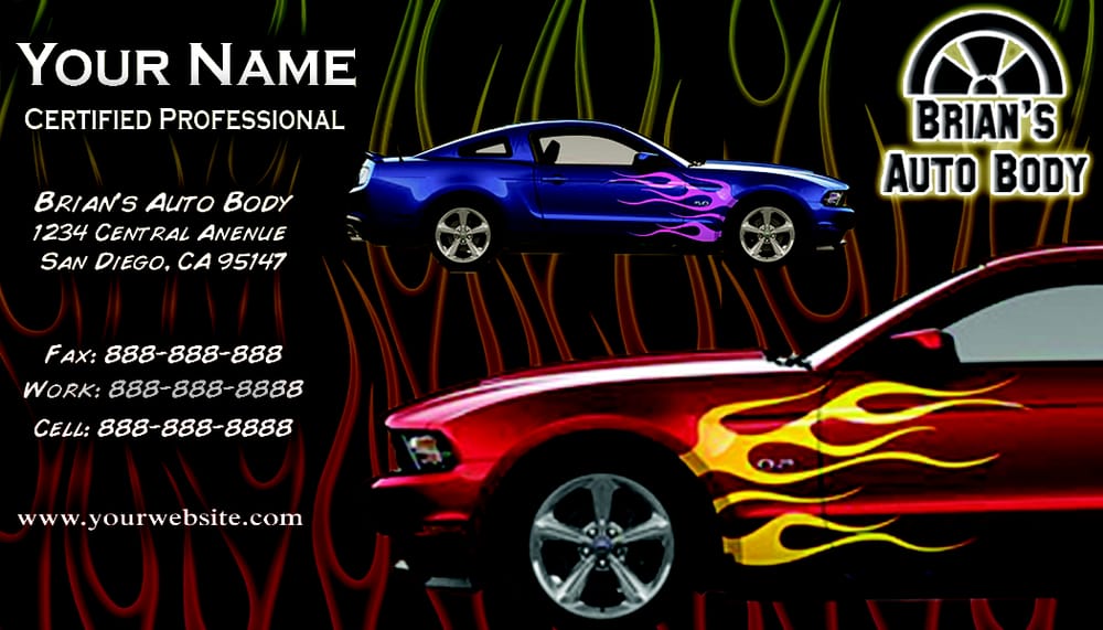 auto body business cards 2