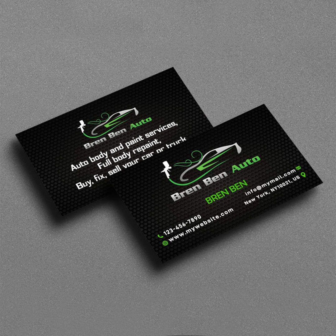 auto body repair business cards 2