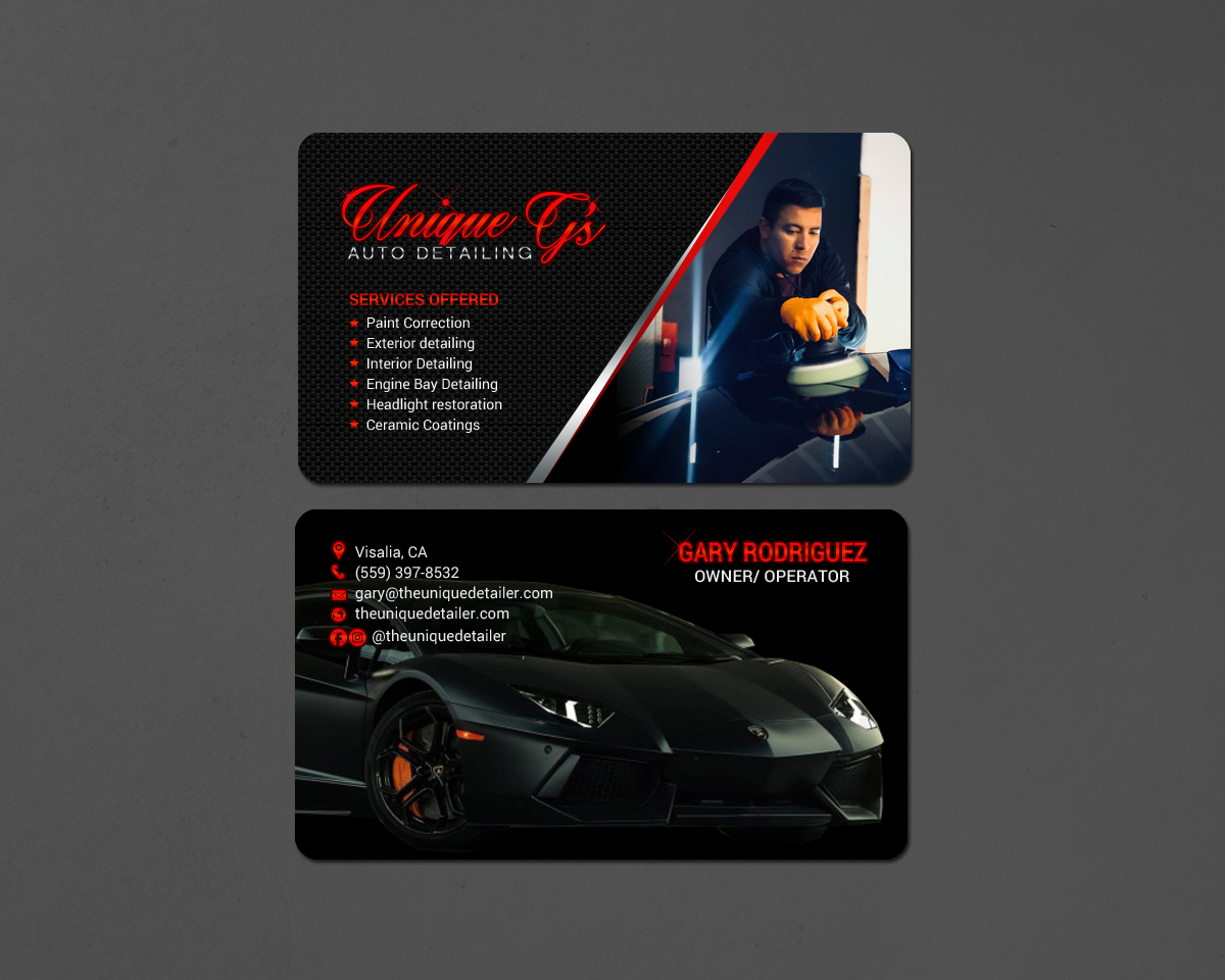 auto detailing business cards 1