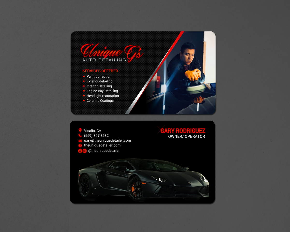 automotive detailing business cards 3