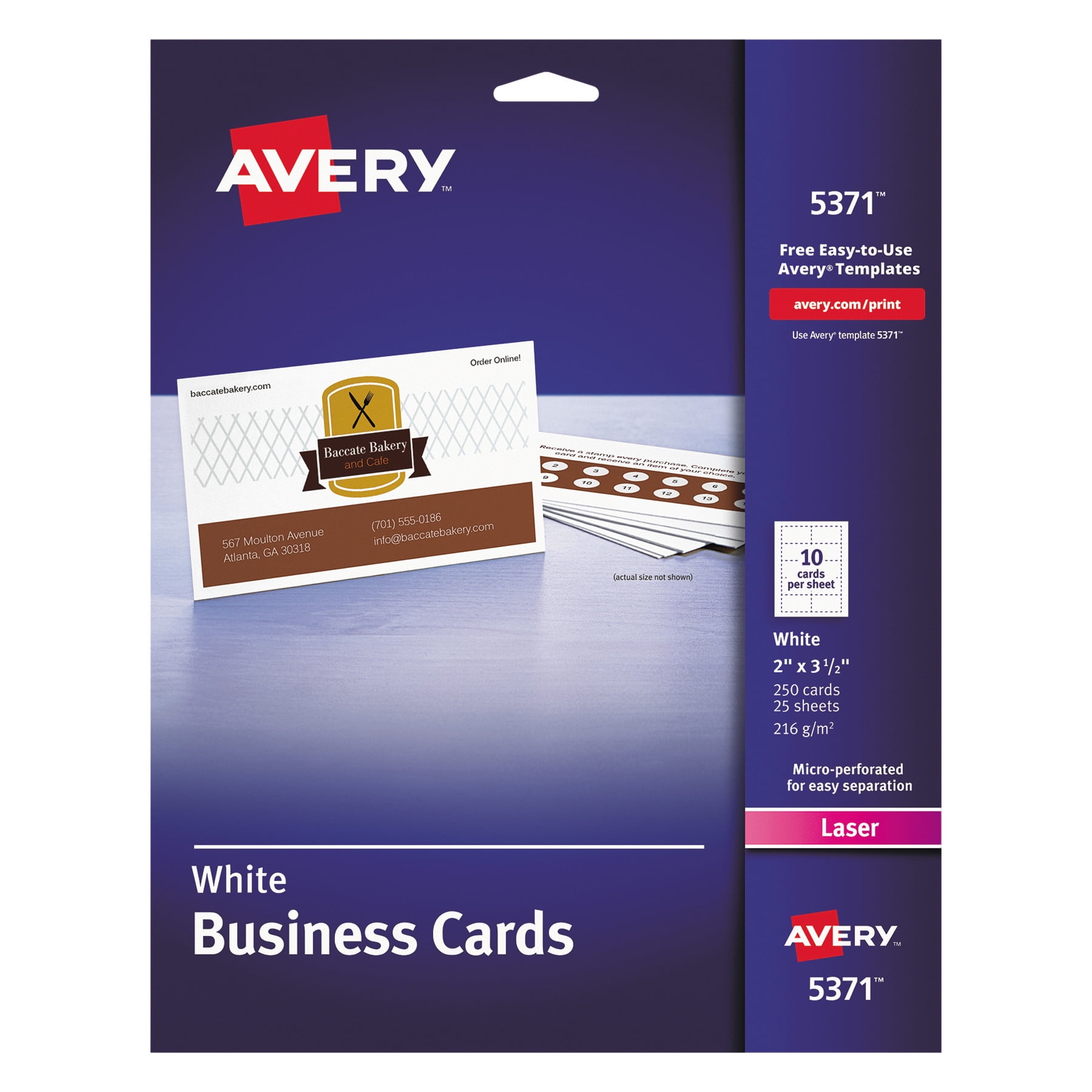 avery 5371 business cards wide template 2