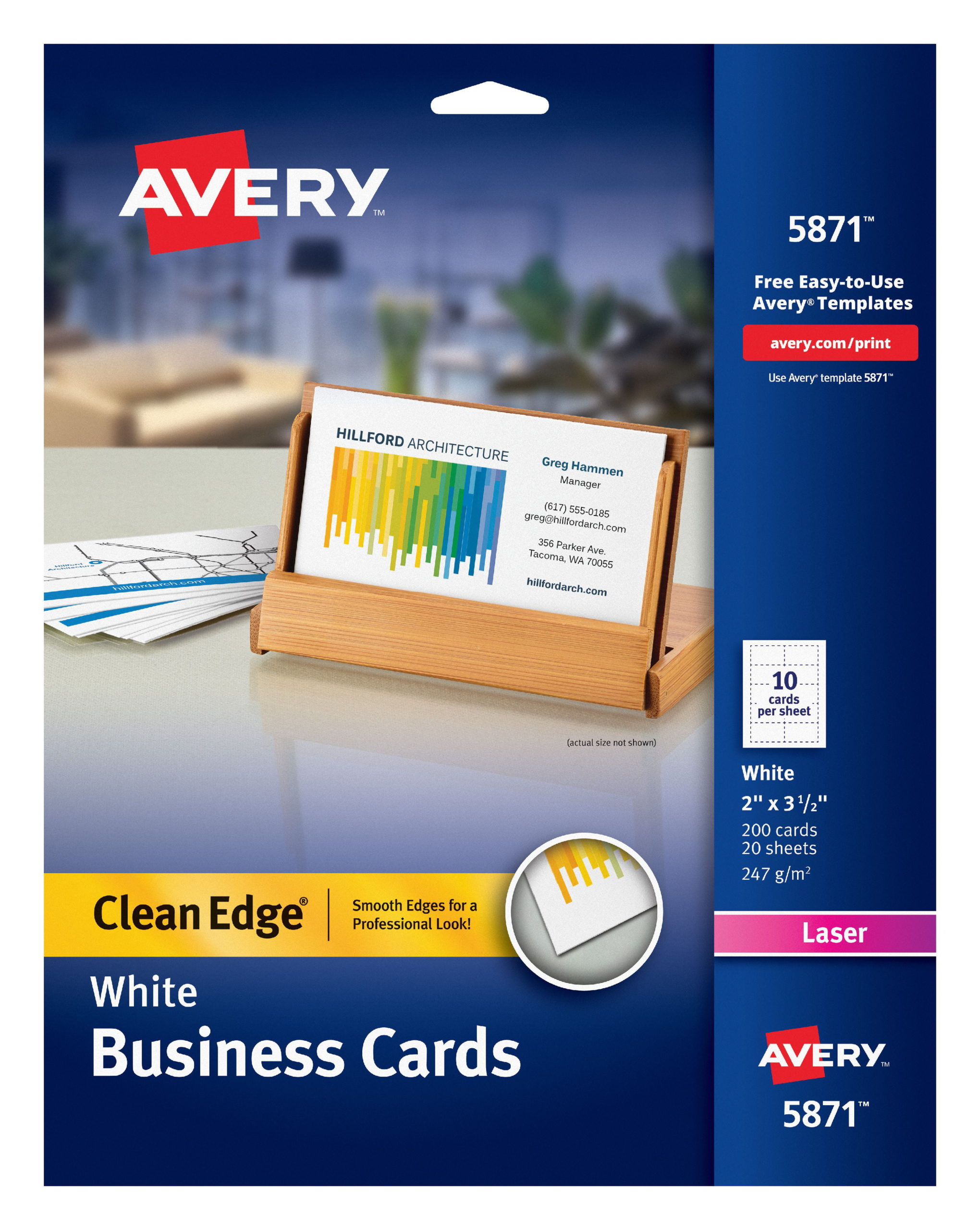 avery business cards clean edge 1