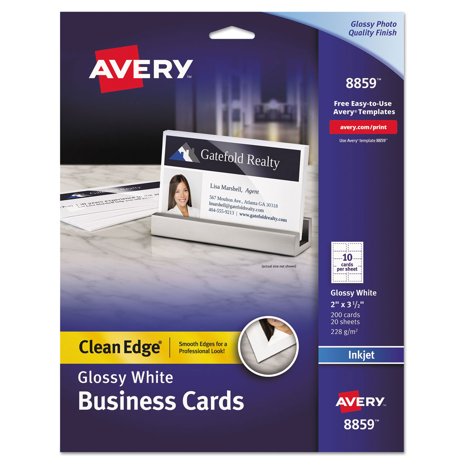 avery ink jet business cards 3