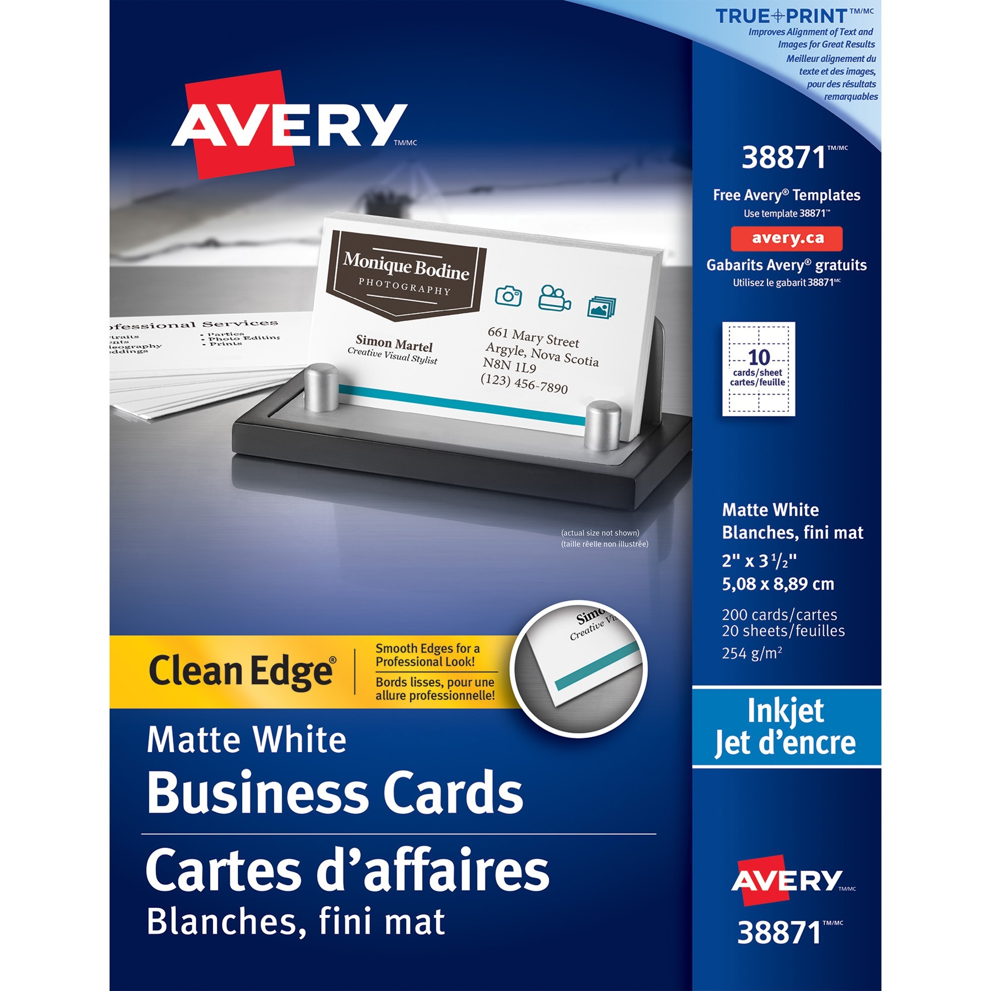 avery ink jet business cards 4