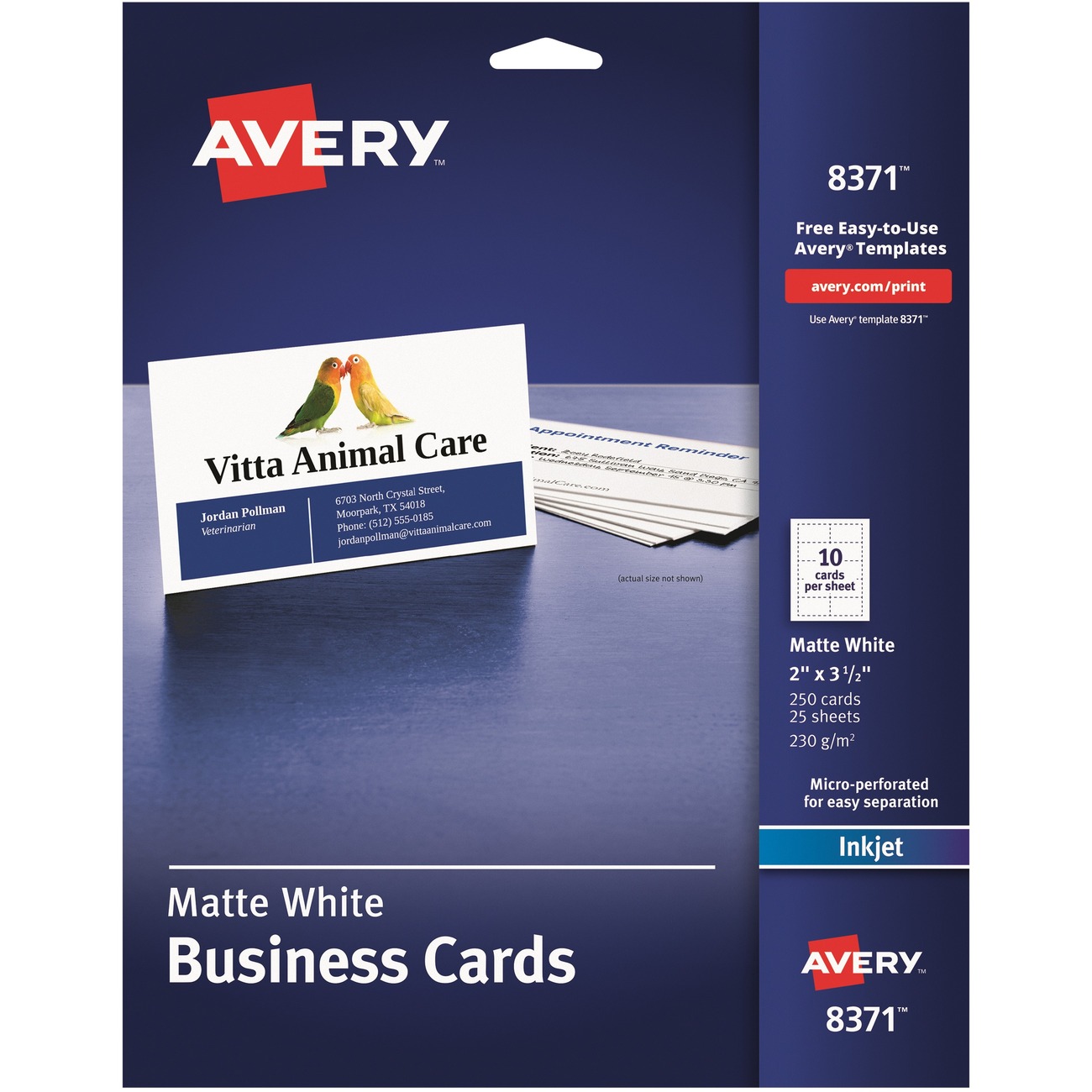 avery template 8371 business cards 1