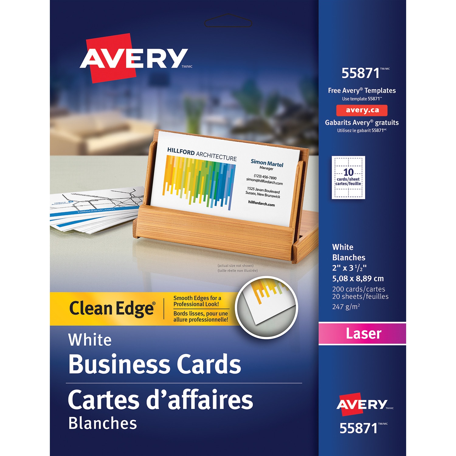 avery two side printable clean edge business cards 1