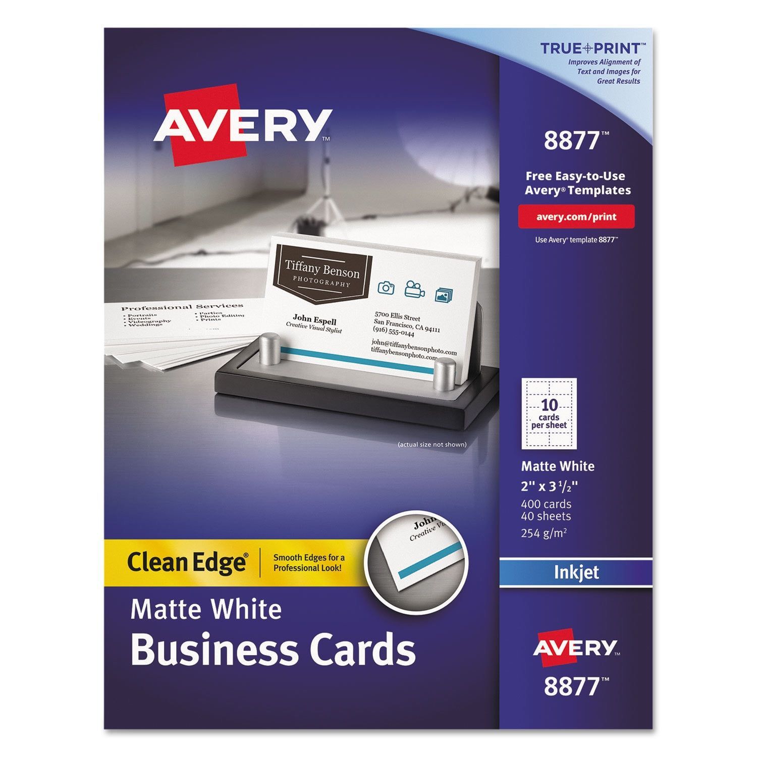 avery two side printable clean edge business cards 3
