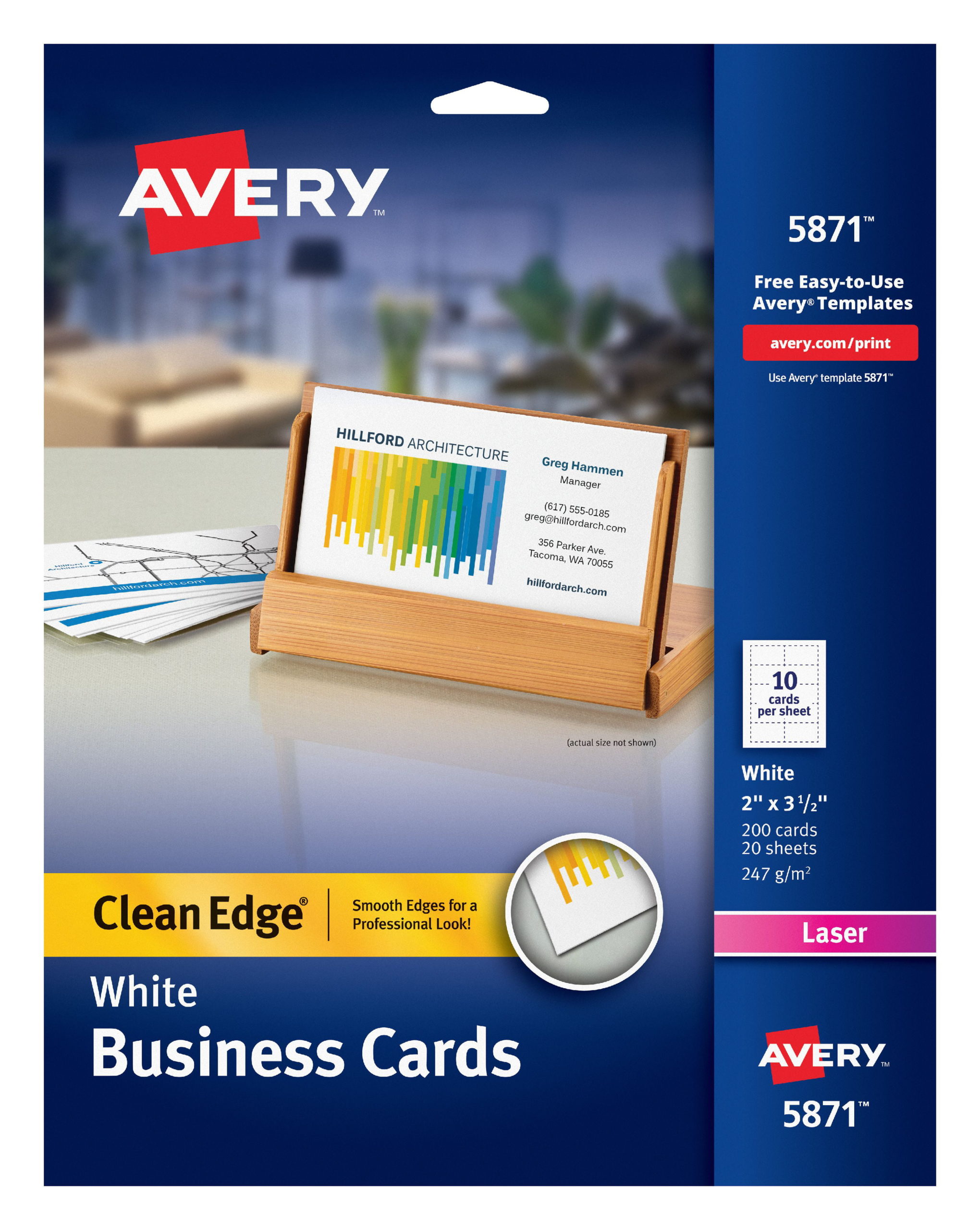avery two side printable clean edge business cards 4