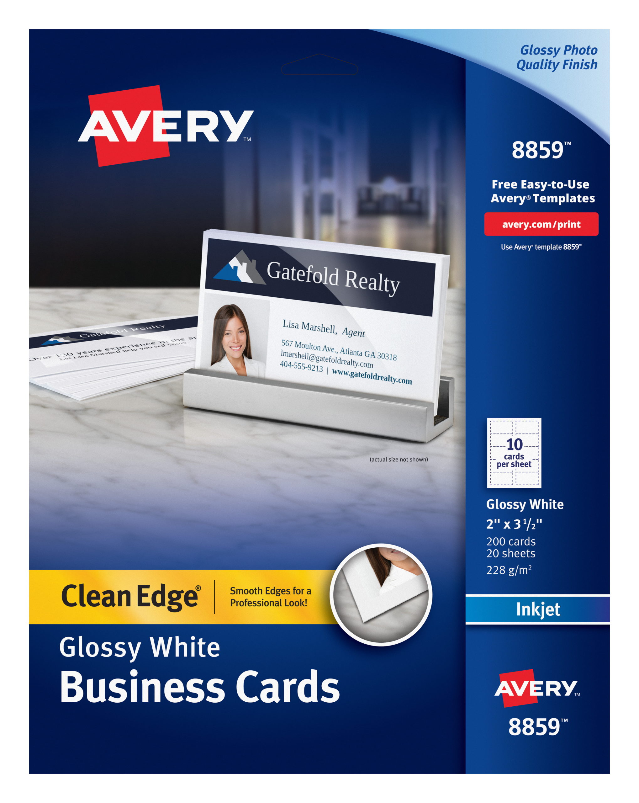 avery two side printable clean edge business cards 5