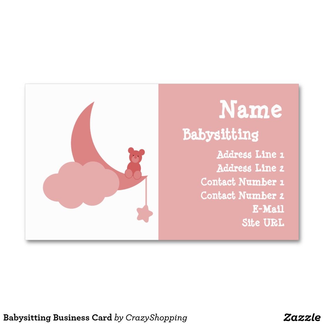 babysitter business cards templates free 1