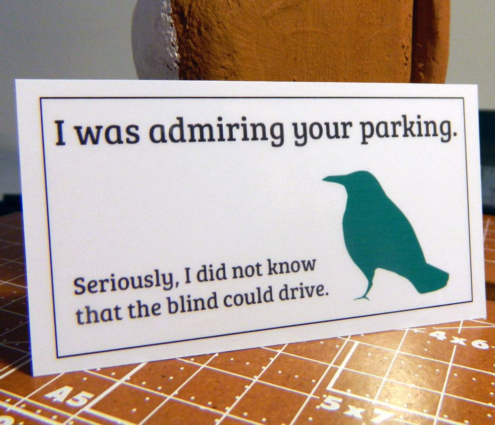 bad parking job business cards 2