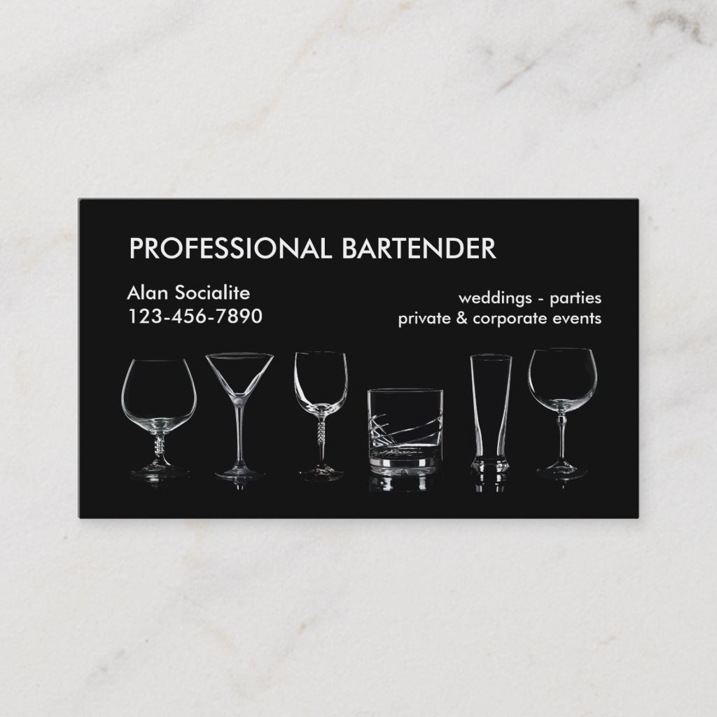 bartender business cards 1