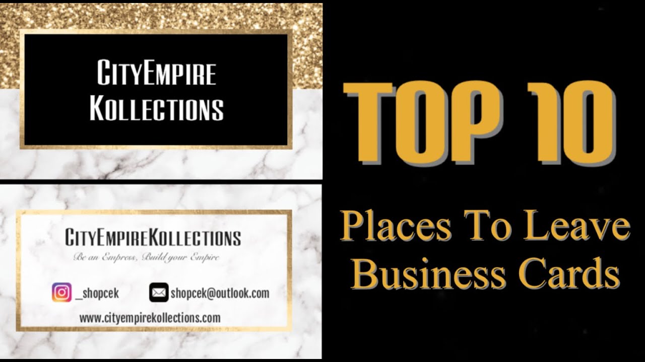 best places to leave business cards 5