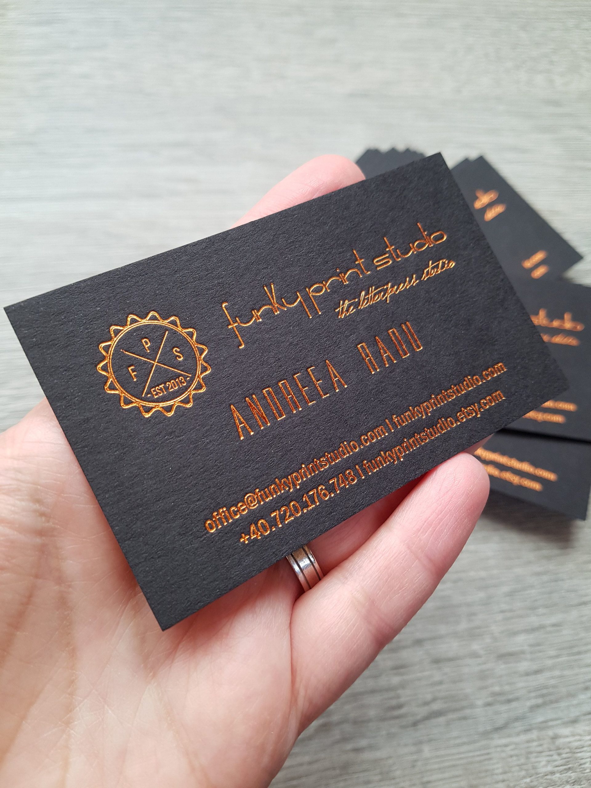 black and gold foil business cards 1