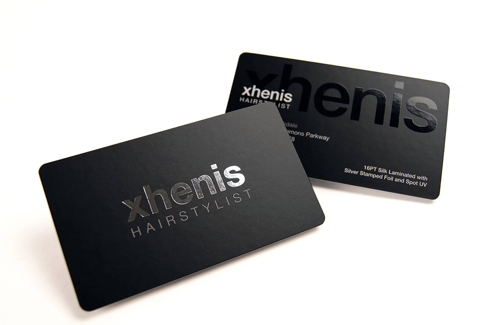 black and silver business cards 1