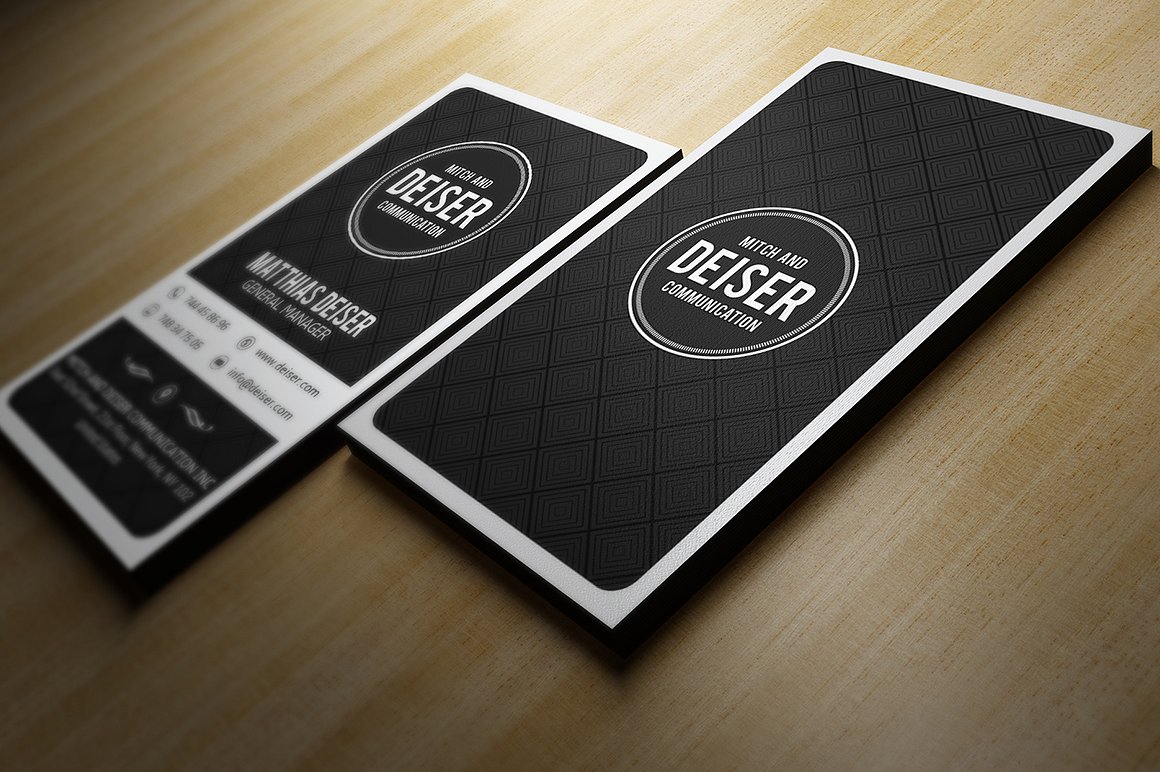 black and white business cards 2