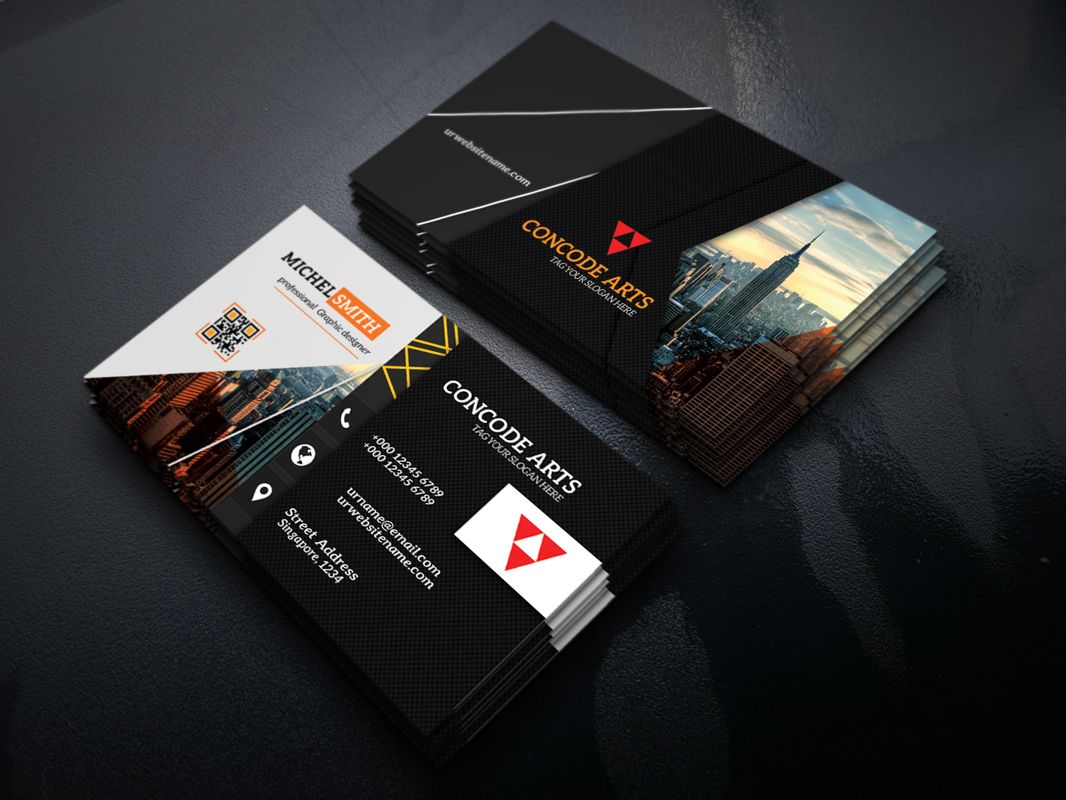 black business cards templates 3