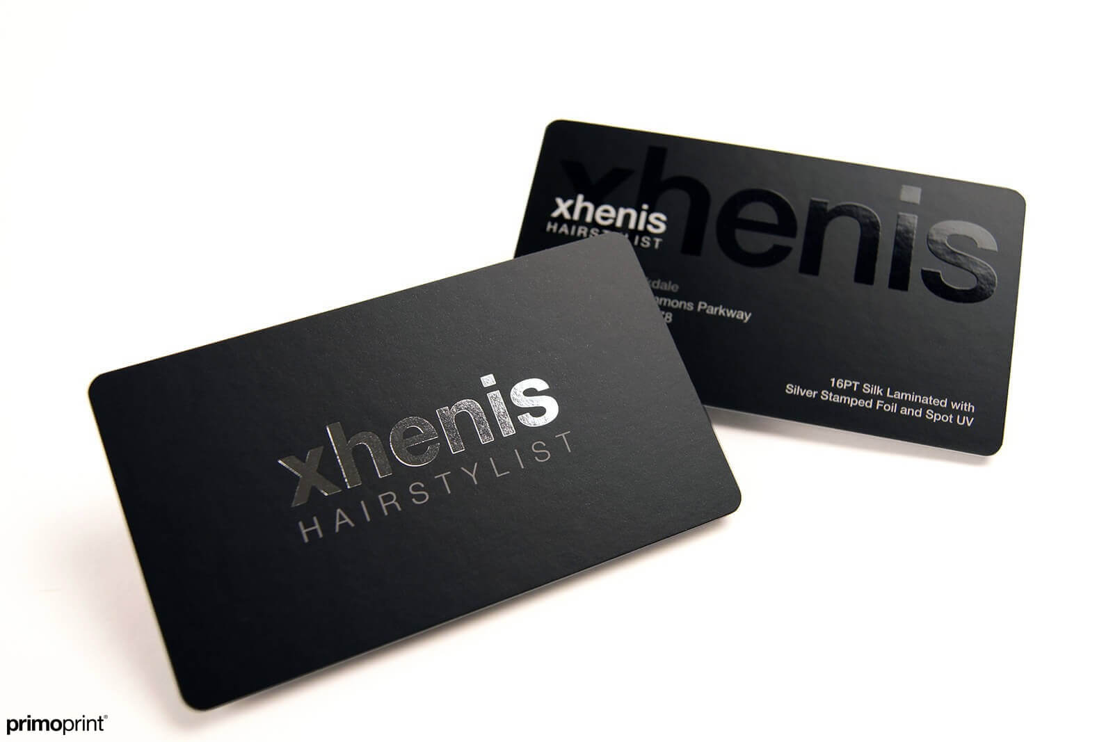 black business cards with silver foil 1
