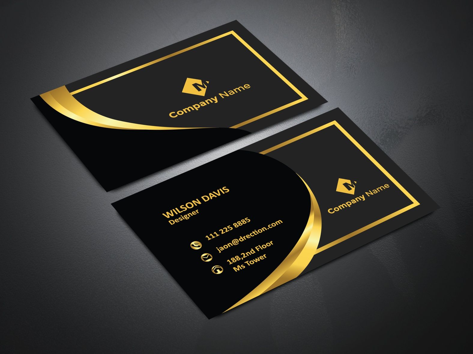 black gold business cards 1