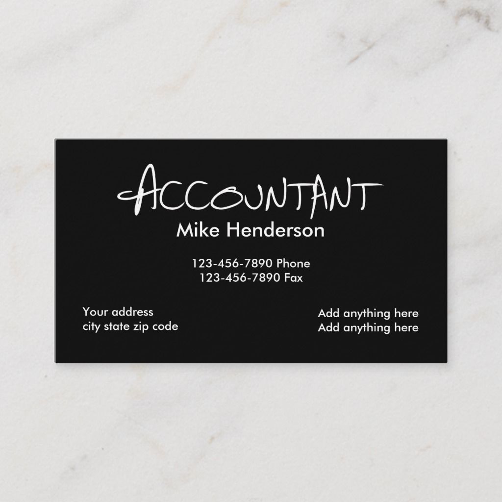 bookkeeping business cards examples 4