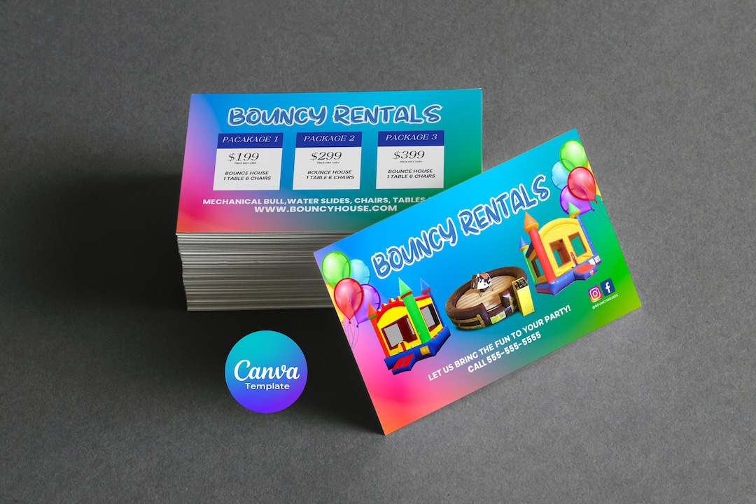 bounce house business cards 4