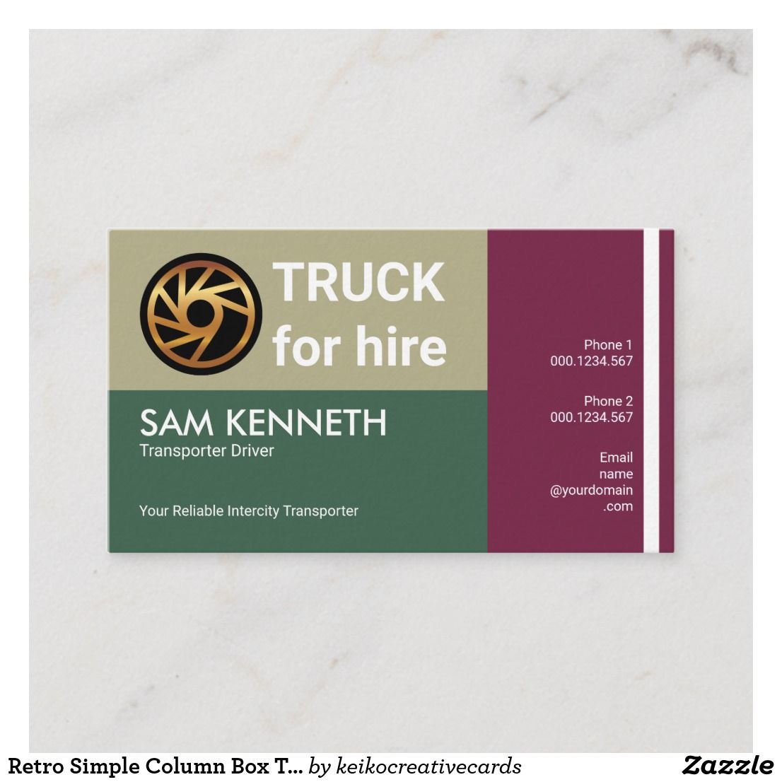 box truck business cards 1