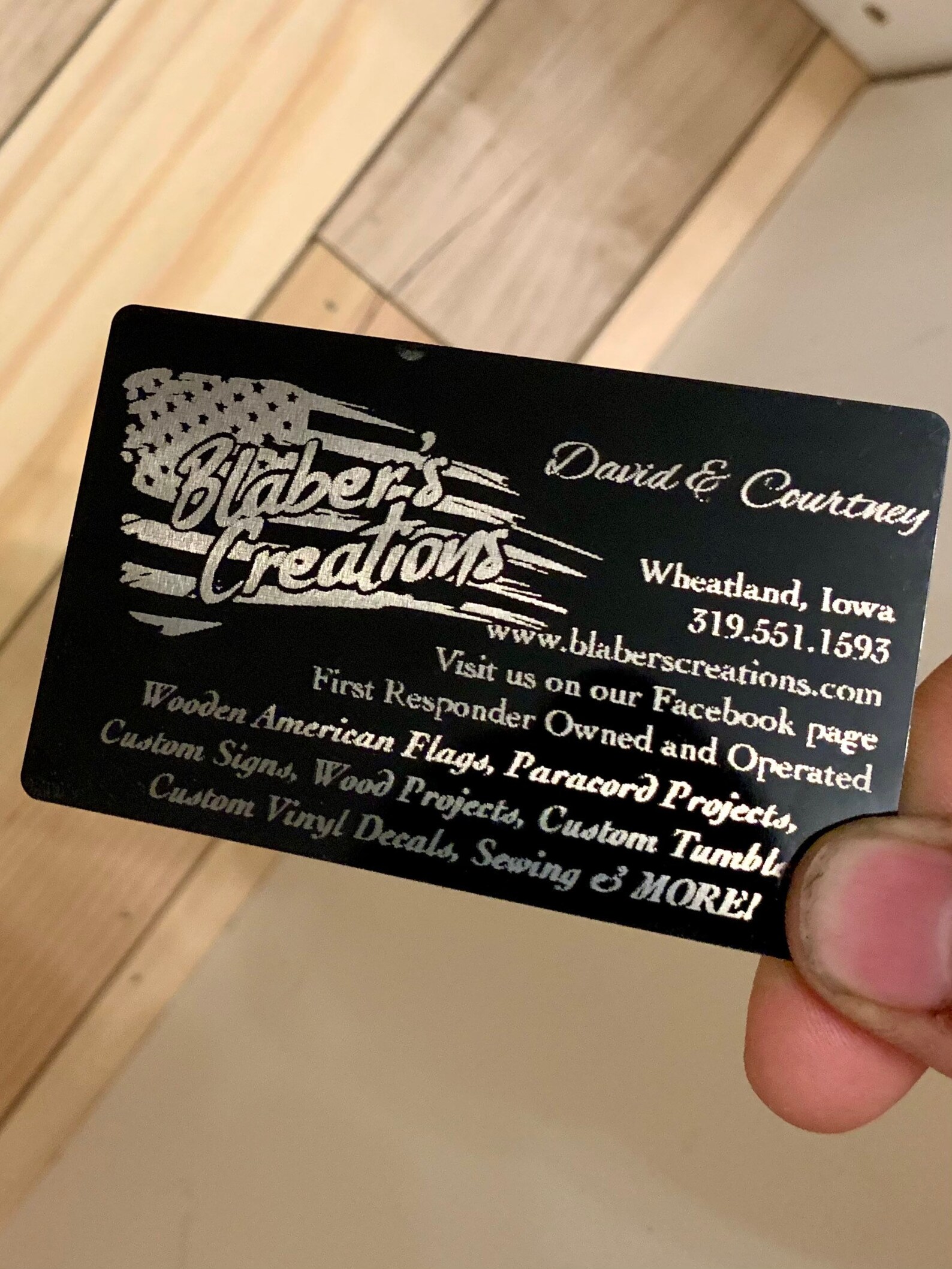 business cards aluminum 2