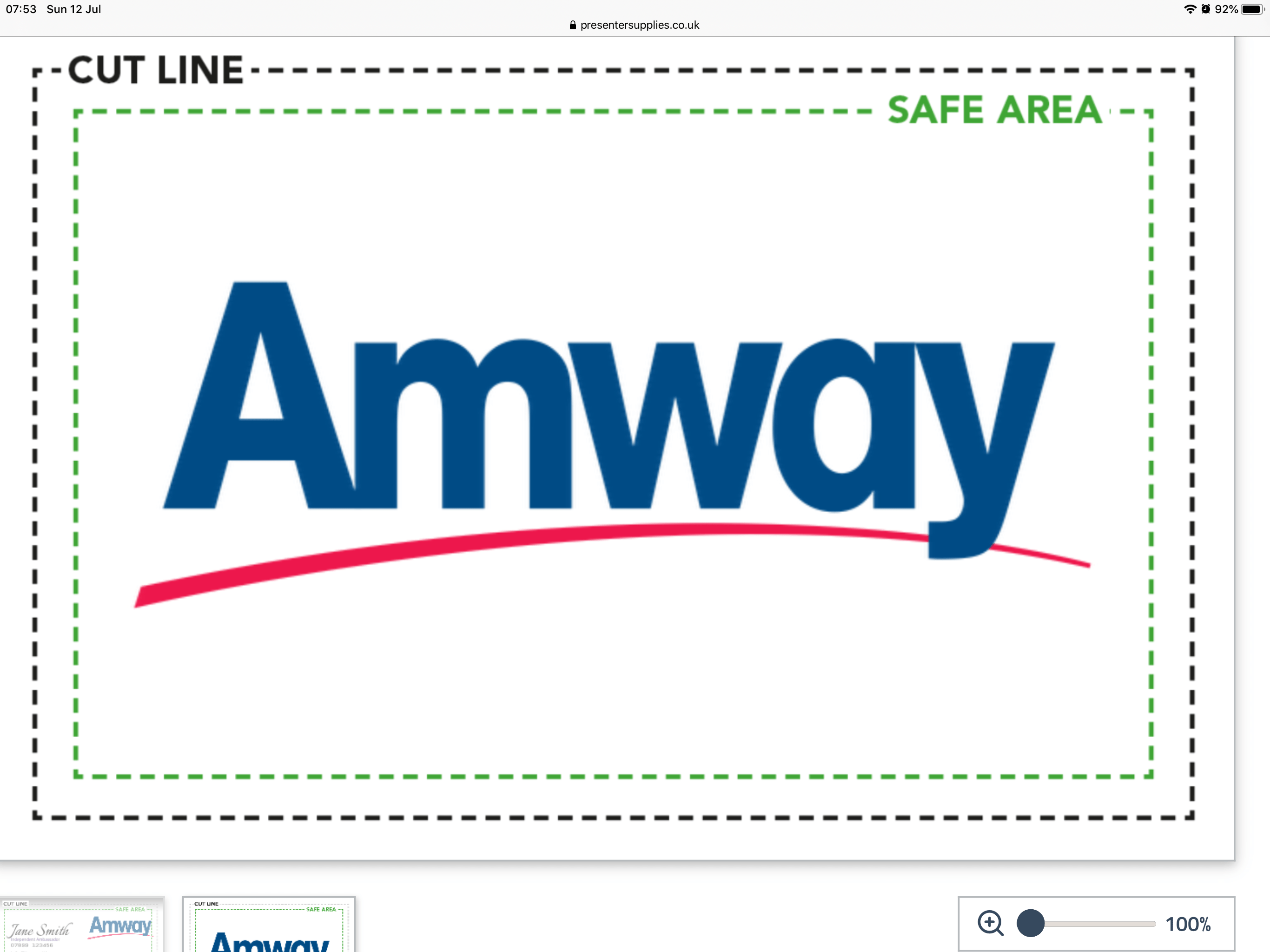 business cards amway 3