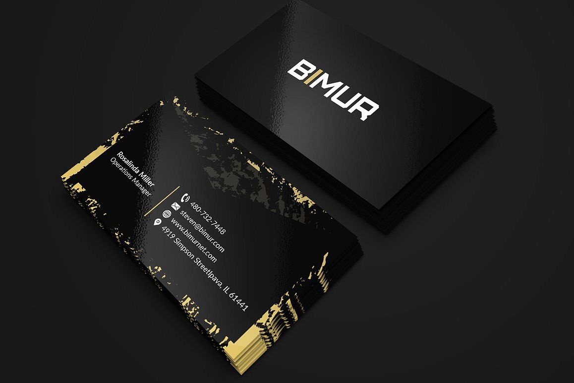 business cards black and gold 2