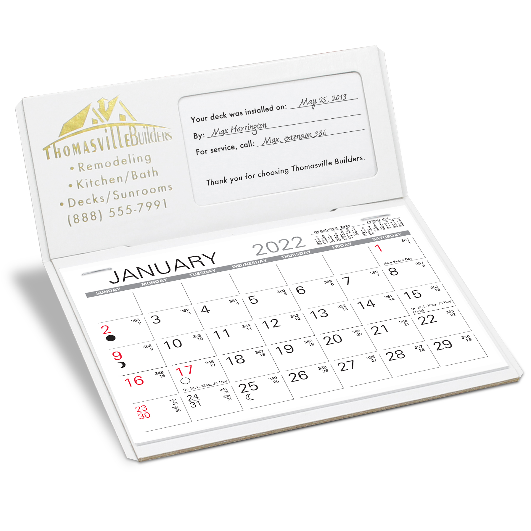 business cards calendars 2