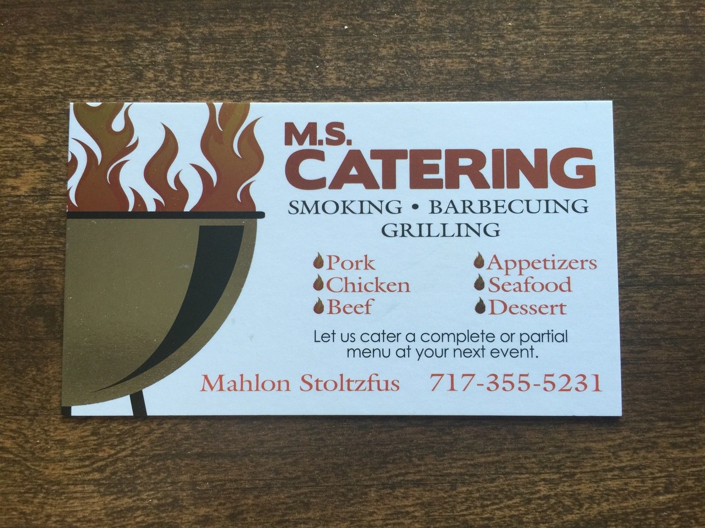 business cards catering 3