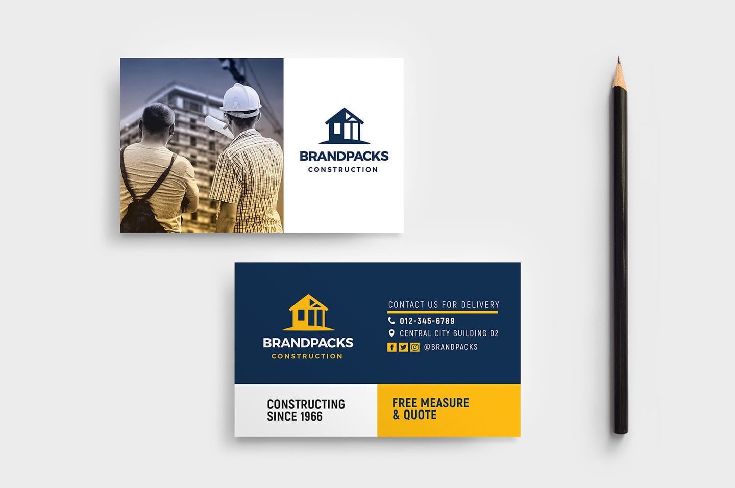 business cards construction templates 1