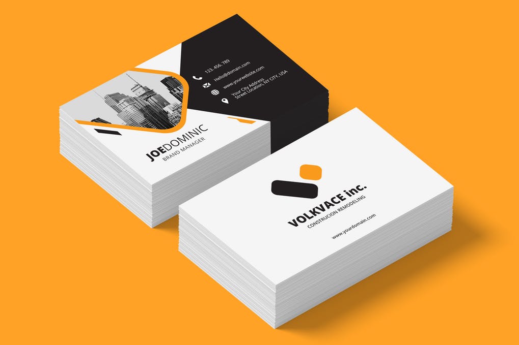 business cards construction templates 3