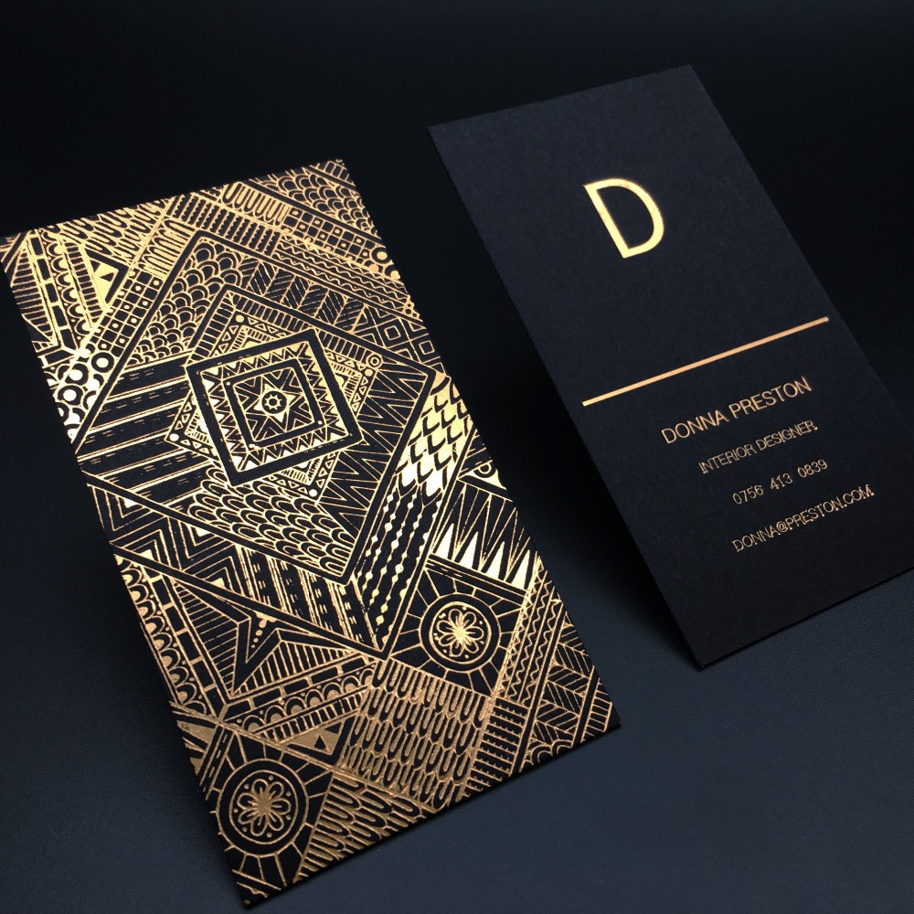business cards embossed foil 1