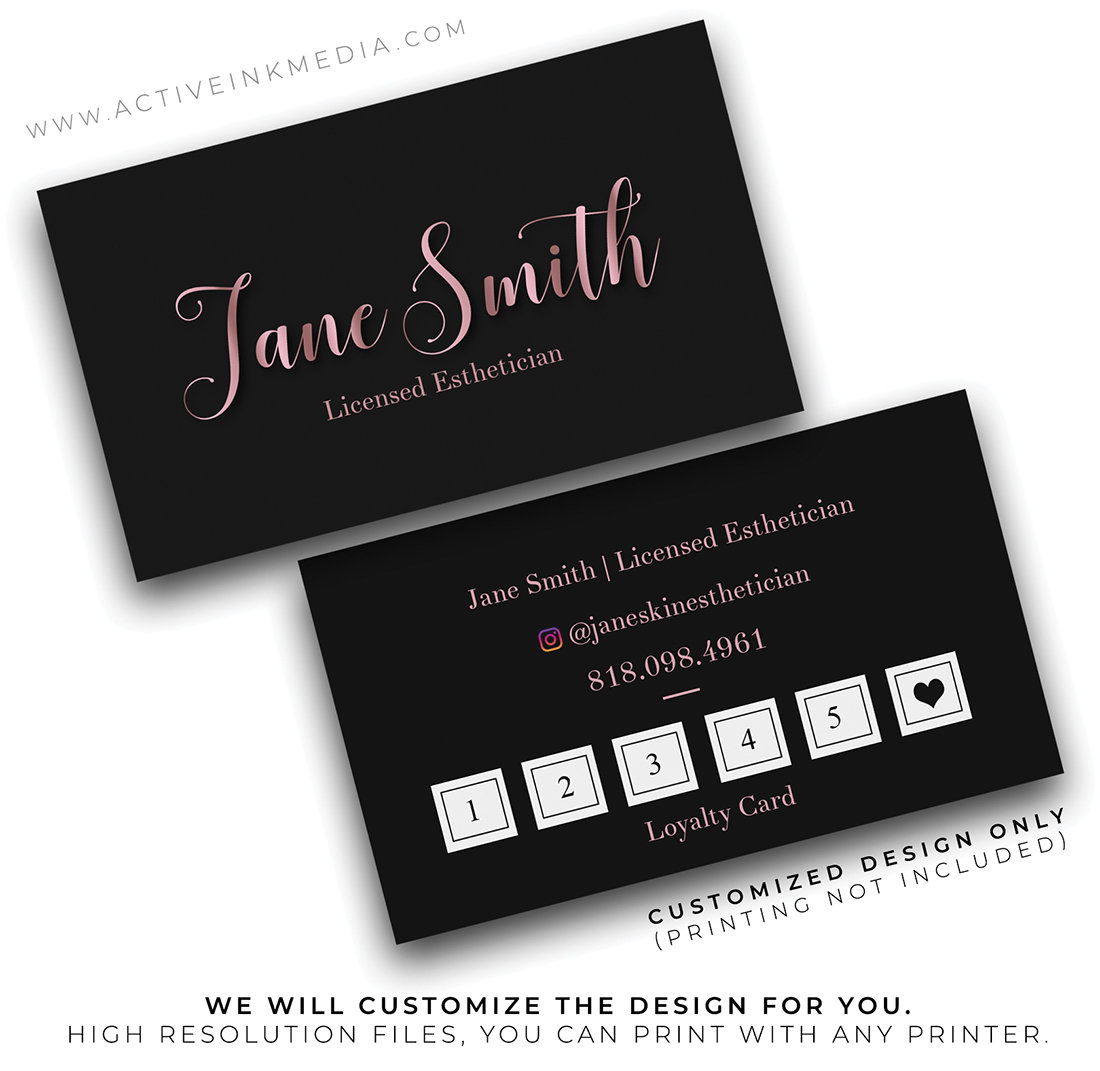 business cards esthetician 4