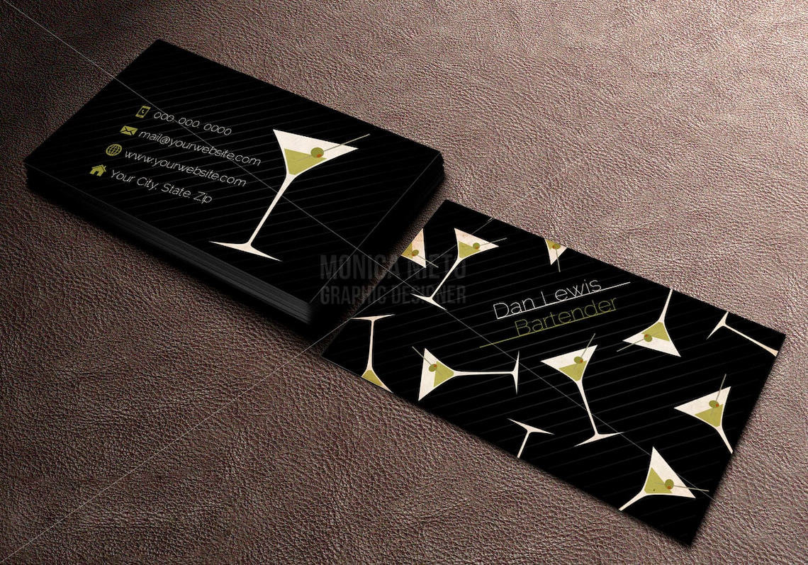 business cards for bartenders 2