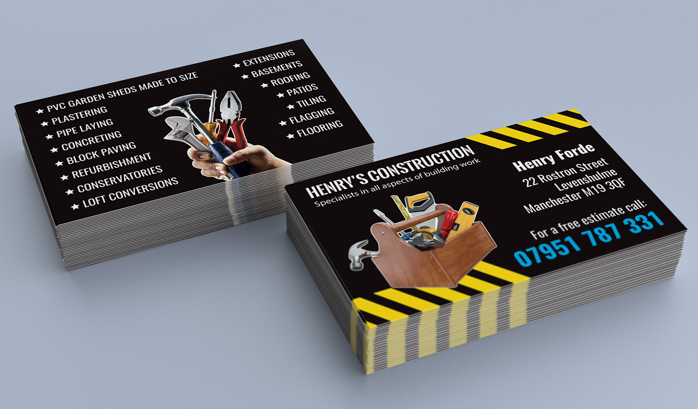 business cards for builders 1