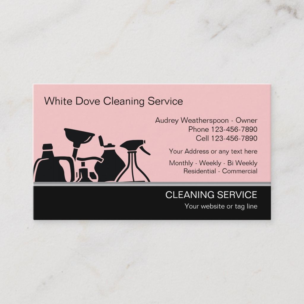 business cards for cleaning business 1