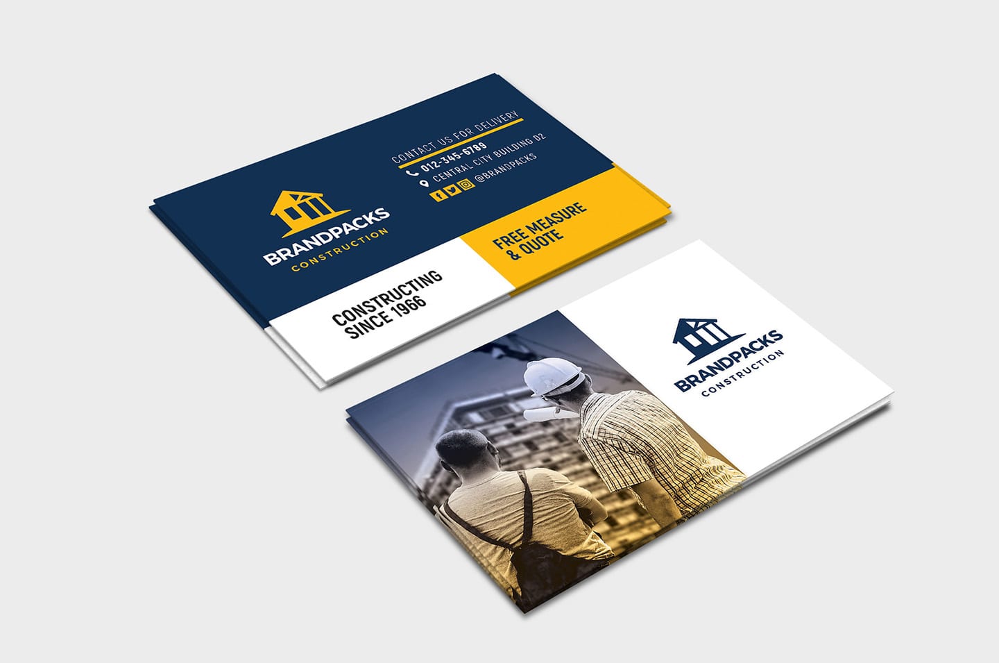 business cards for construction company 2
