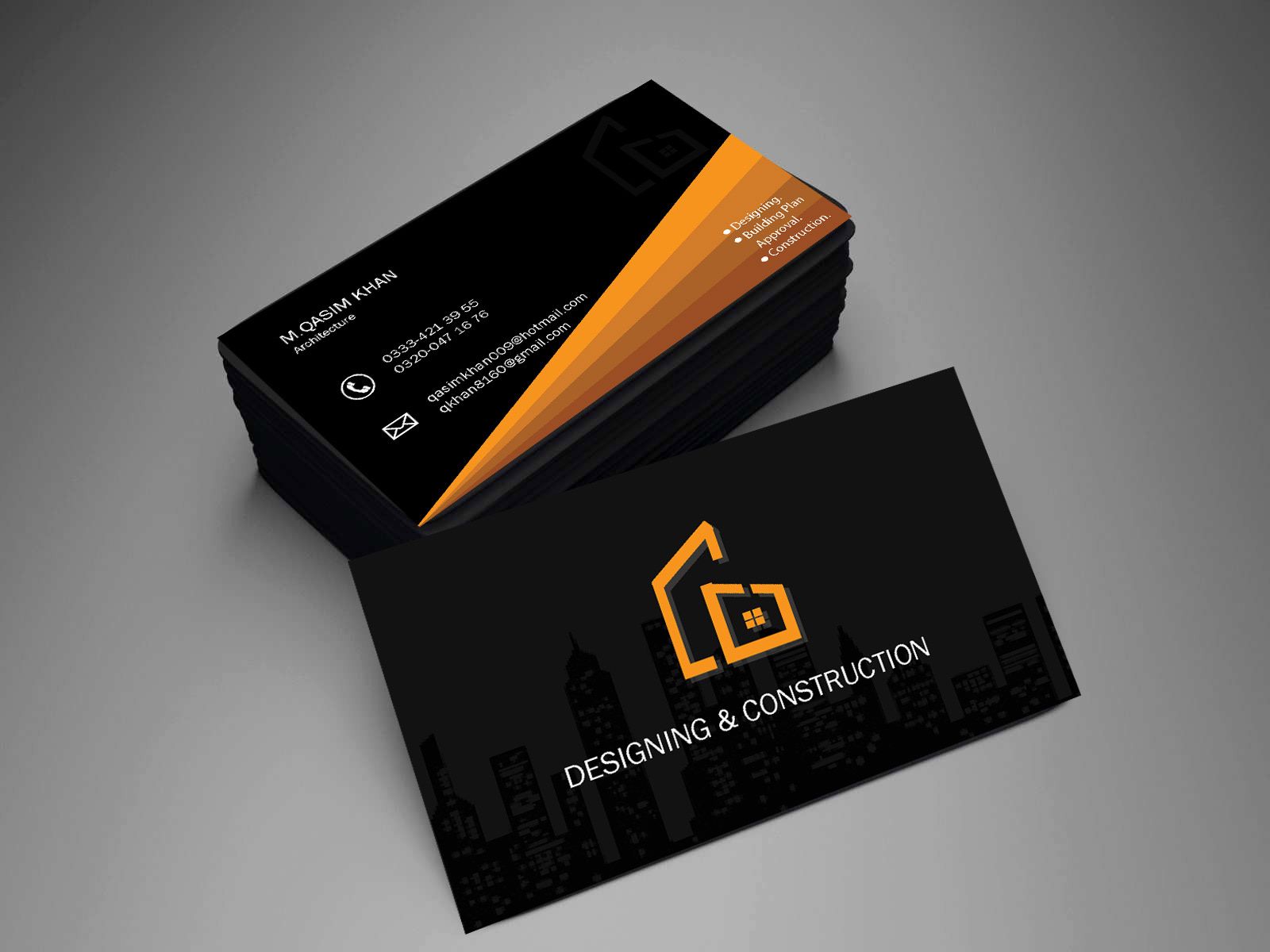 business cards for construction company 3